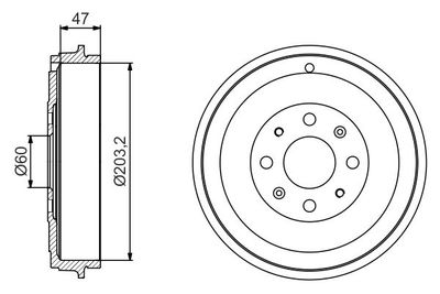  0986477207 BOSCH Тормозной барабан