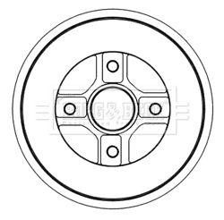  BBR7225 BORG & BECK Тормозной барабан
