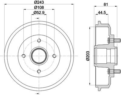  MBD064 MINTEX Тормозной барабан