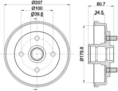  MBD354 MINTEX Тормозной барабан