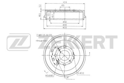  BS6435 ZEKKERT Тормозной барабан