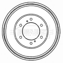  BBR7200 BORG & BECK Тормозной барабан