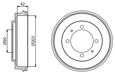  0986477202 BOSCH Тормозной барабан