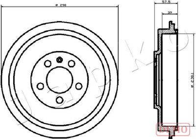  560906C JAPKO Тормозной барабан