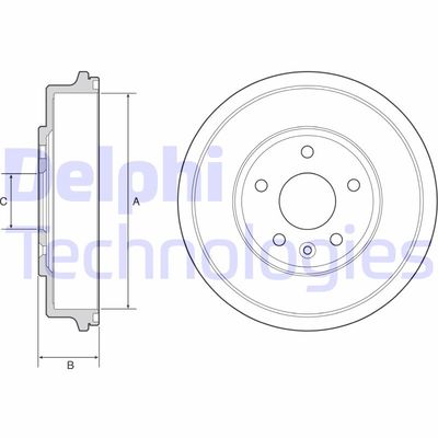  BF556 DELPHI Тормозной барабан