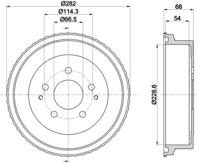  MBD323 MINTEX Тормозной барабан