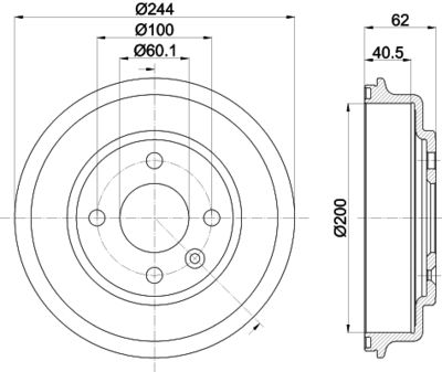  MBD373 MINTEX Тормозной барабан