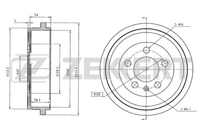  BS5029 ZEKKERT Тормозной барабан