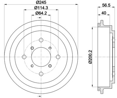  MBD290 MINTEX Тормозной барабан