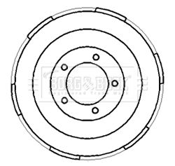  BBR7185 BORG & BECK Тормозной барабан
