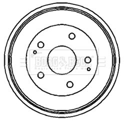  BBR7147 BORG & BECK Тормозной барабан
