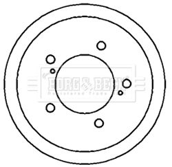  BBR7178 BORG & BECK Тормозной барабан