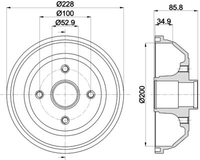  MBD246 MINTEX Тормозной барабан