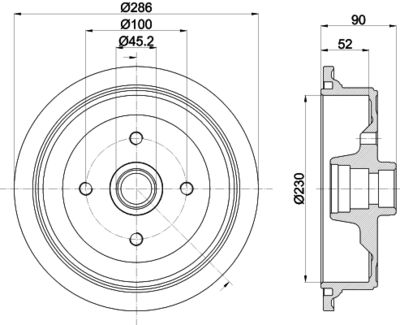  MBD136 MINTEX Тормозной барабан