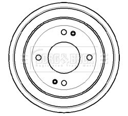  BBR7052 BORG & BECK Тормозной барабан