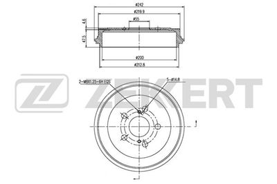  BS5584 ZEKKERT Тормозной барабан