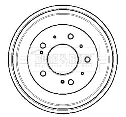  BBR7101 BORG & BECK Тормозной барабан