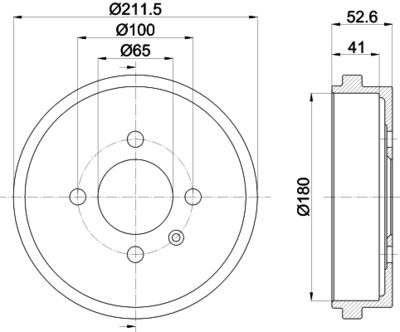  8DT355301561 HELLA PAGID Тормозной барабан