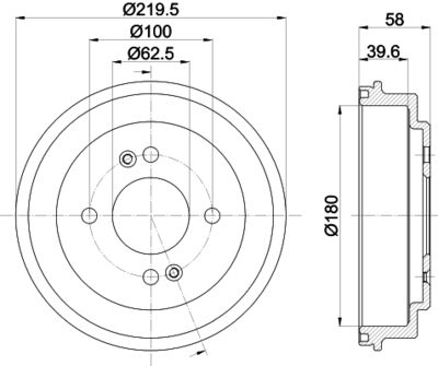  8DT355303031 HELLA Тормозной барабан