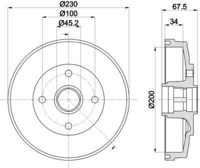  MBD345 MINTEX Тормозной барабан