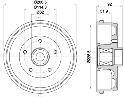  MBD426 MINTEX Тормозной барабан