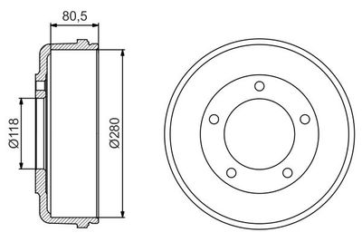  0986477203 BOSCH Тормозной барабан