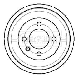  BBR7043 BORG & BECK Тормозной барабан