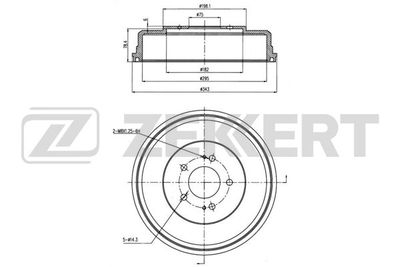  BS5988 ZEKKERT Тормозной барабан