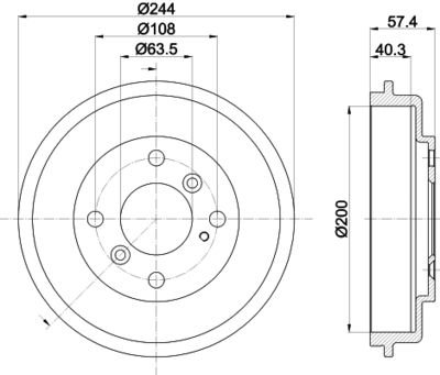  MBD372 MINTEX Тормозной барабан