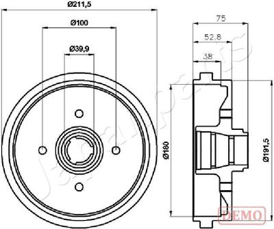  TA0901C JAPANPARTS Тормозной барабан