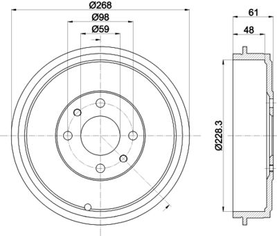  MBD319 MINTEX Тормозной барабан