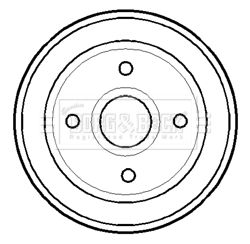  BBR7115 BORG & BECK Тормозной барабан