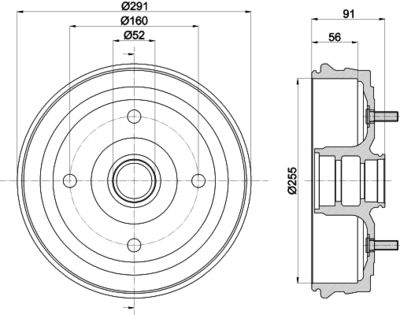  MBD280 MINTEX Тормозной барабан