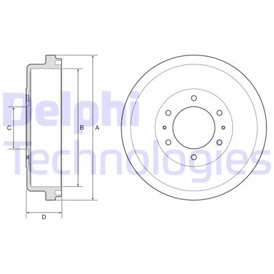  BF635 DELPHI Тормозной барабан