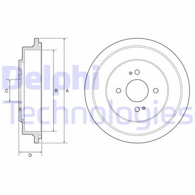  BF614 DELPHI Тормозной барабан