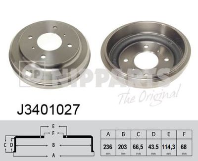  J3401027 NIPPARTS Тормозной барабан