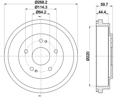  MBD167 MINTEX Тормозной барабан