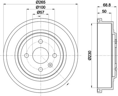  MBD286 MINTEX Тормозной барабан