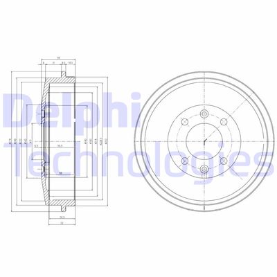  BF265 DELPHI Тормозной барабан