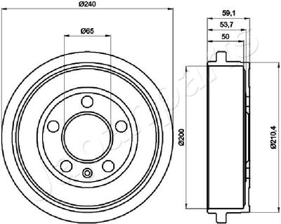  TA0900 JAPANPARTS Тормозной барабан