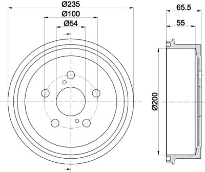  MBD126 MINTEX Тормозной барабан