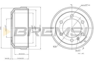  CR5083 BREMSI Тормозной барабан