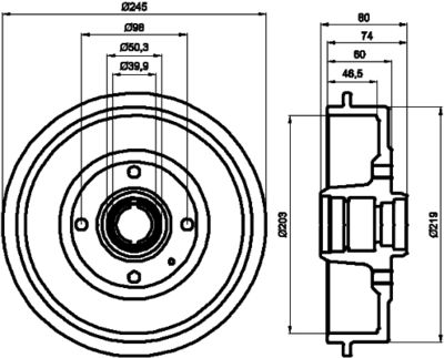  MBD232 MINTEX Тормозной барабан