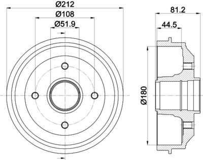  8DT355301241 HELLA Тормозной барабан