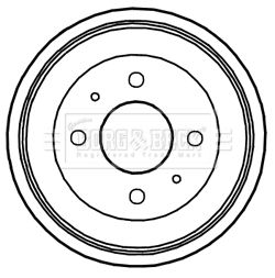  BBR7244 BORG & BECK Тормозной барабан