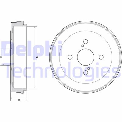  BF534 DELPHI Тормозной барабан