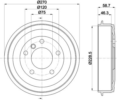  MBD224 MINTEX Тормозной барабан