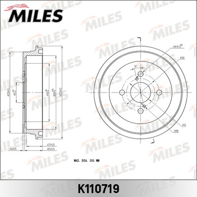  K110719 MILES Тормозной барабан