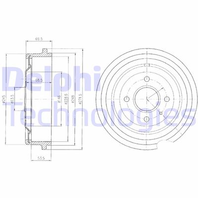  BF52 DELPHI Тормозной барабан