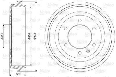  237029 VALEO Тормозной барабан